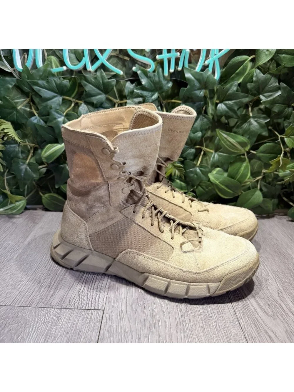 Oakley Boots Mens Size 9 Beige Suede Combat Tactical Military 11188-889